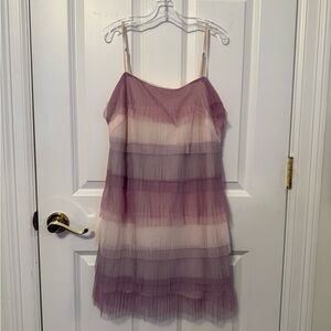 Storia Purple Cream Slip Mini Dress for Cocktail